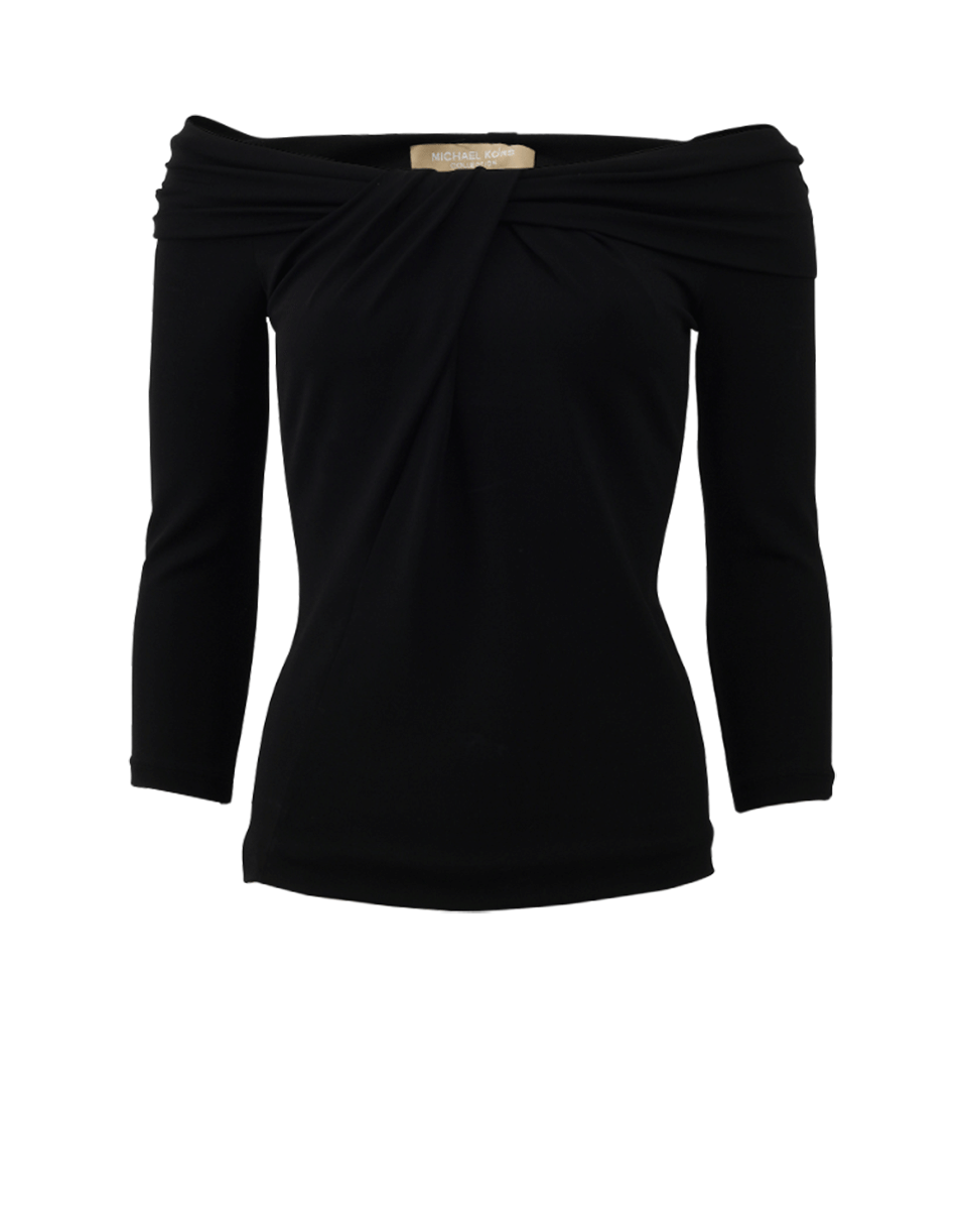 MICHAEL KORS-Off The Shoulder Knot Top-