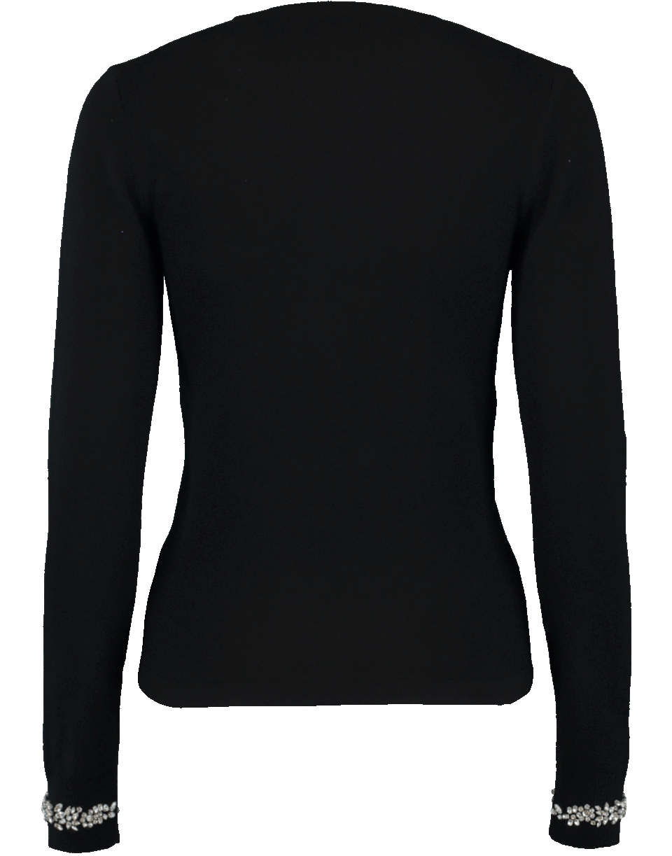 MICHAEL KORS-Crystal Neckline Top-