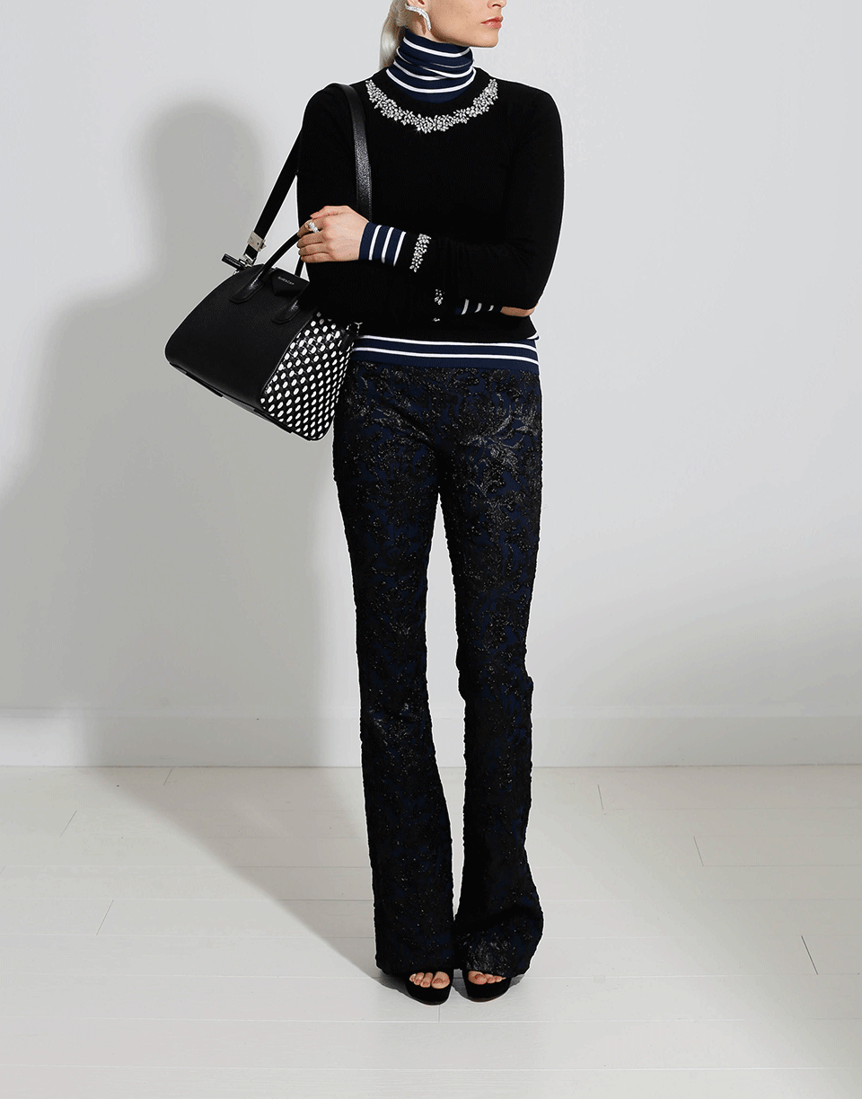 MICHAEL KORS-Crystal Neckline Top-