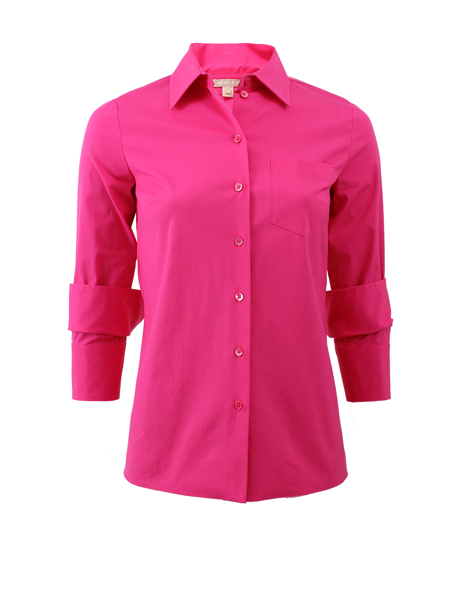 MICHAEL KORS-Three-Quarter Double Cuff Blouse-