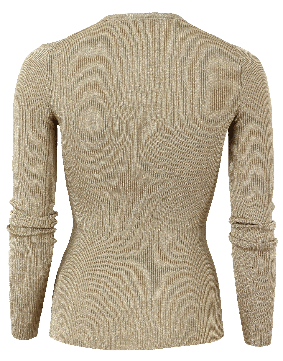 MICHAEL KORS-Tissue Metallic Sweater-GOLD