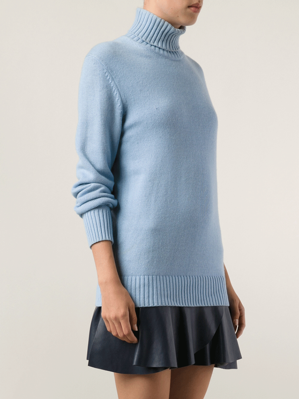 MICHAEL KORS-Cotton Cashmere Turtleneck-
