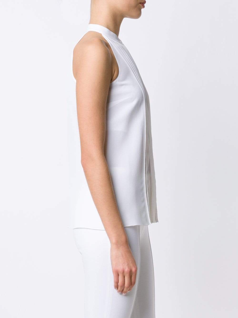 MICHAEL KORS-Pleated Halter Top Blouse-