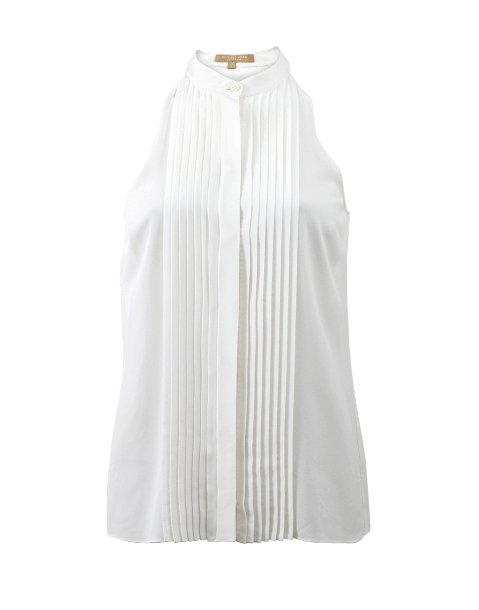 MICHAEL KORS-Pleated Halter Top Blouse-