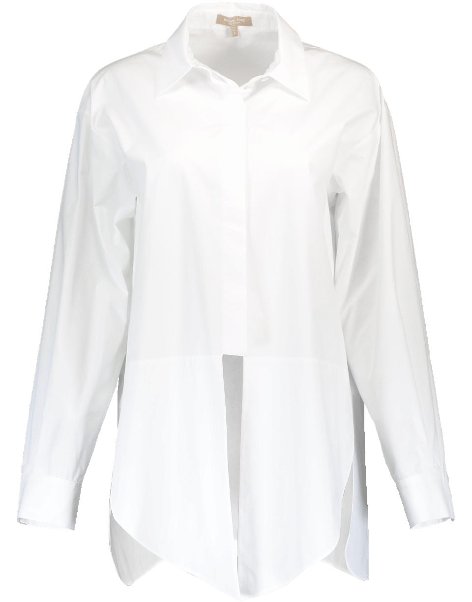 MICHAEL KORS-Tie Waist Long Shirt-
