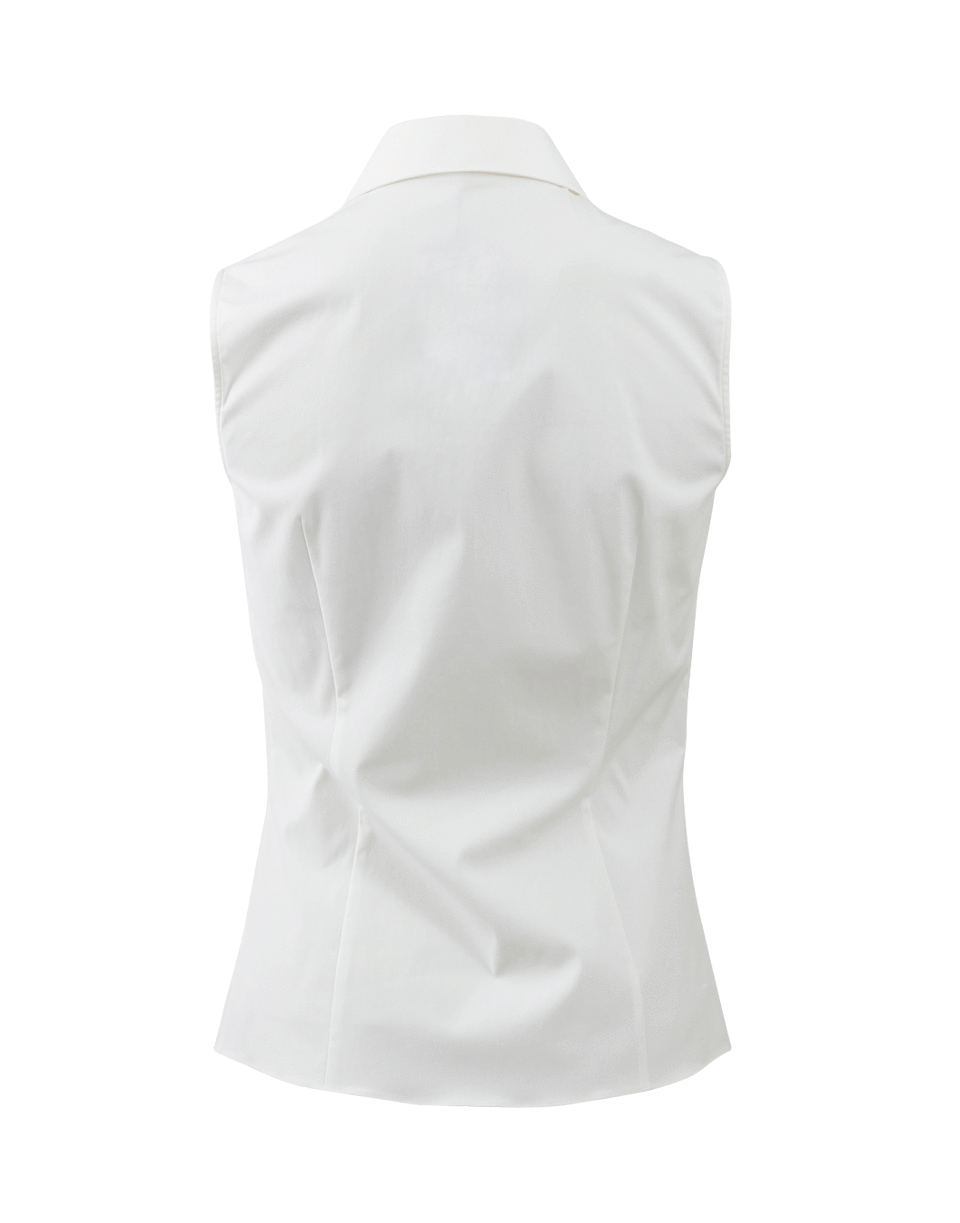 MICHAEL KORS-Sleeveless Poplin Blouse-