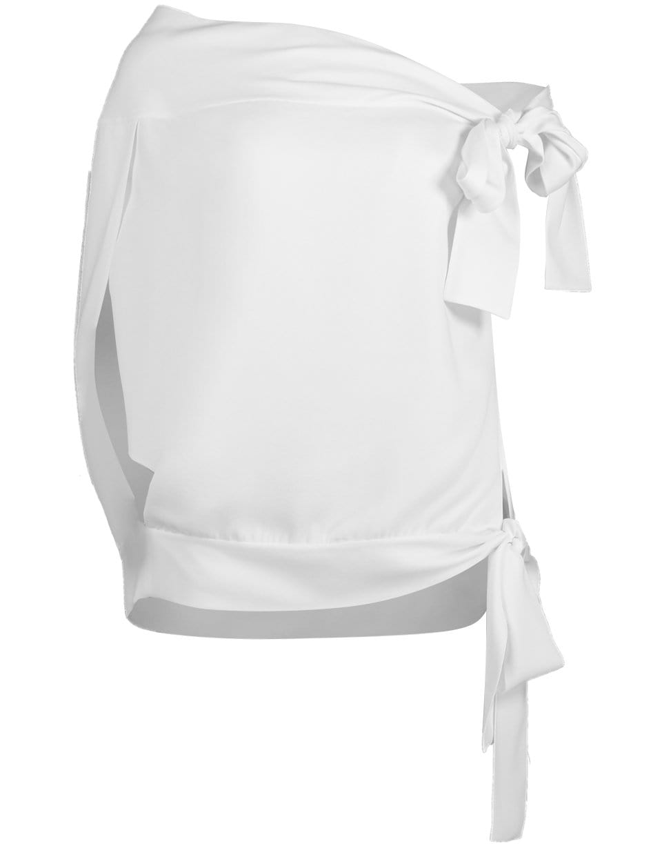 MICHAEL KORS-Off The Shoulder Tie Shirt-