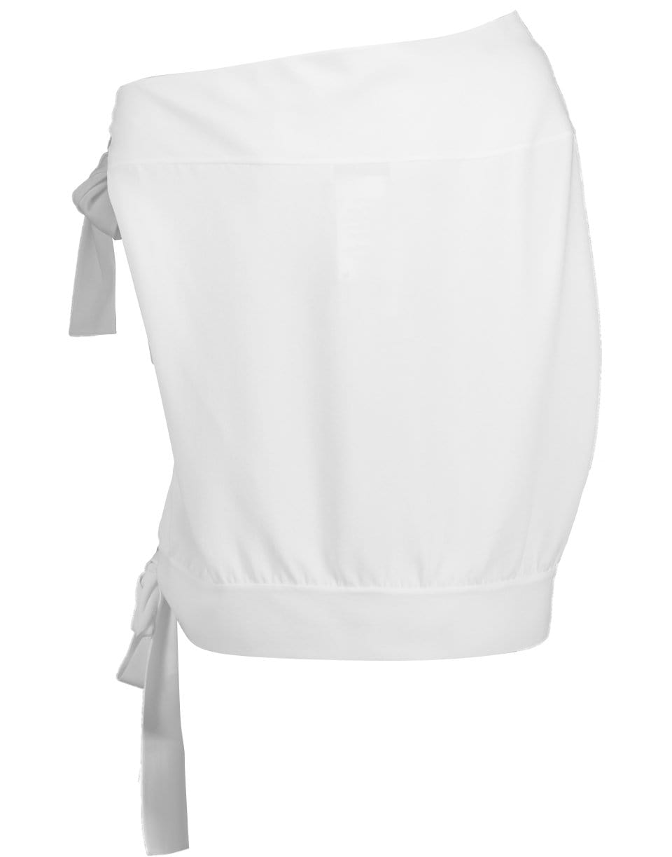 MICHAEL KORS-Off The Shoulder Tie Shirt-