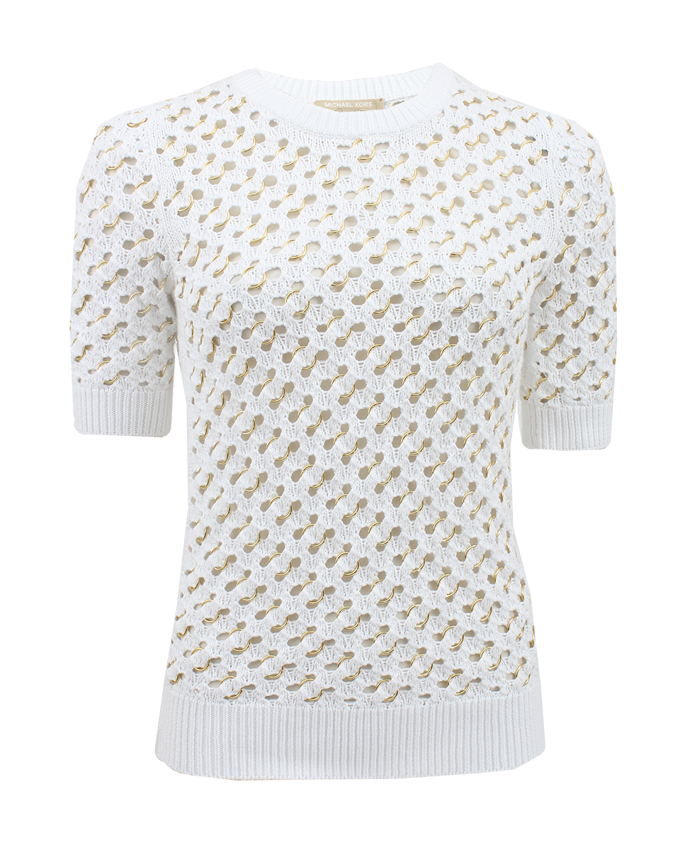 MICHAEL KORS-Elbow Sleeve Gold Ring Crew-