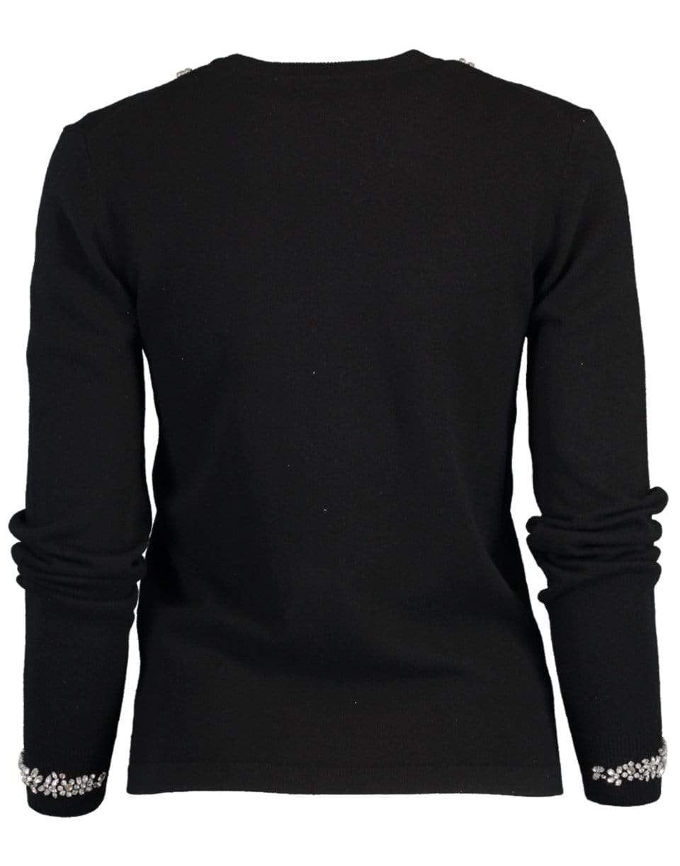 MICHAEL KORS-Crystal Necklace Crewneck-BLACK