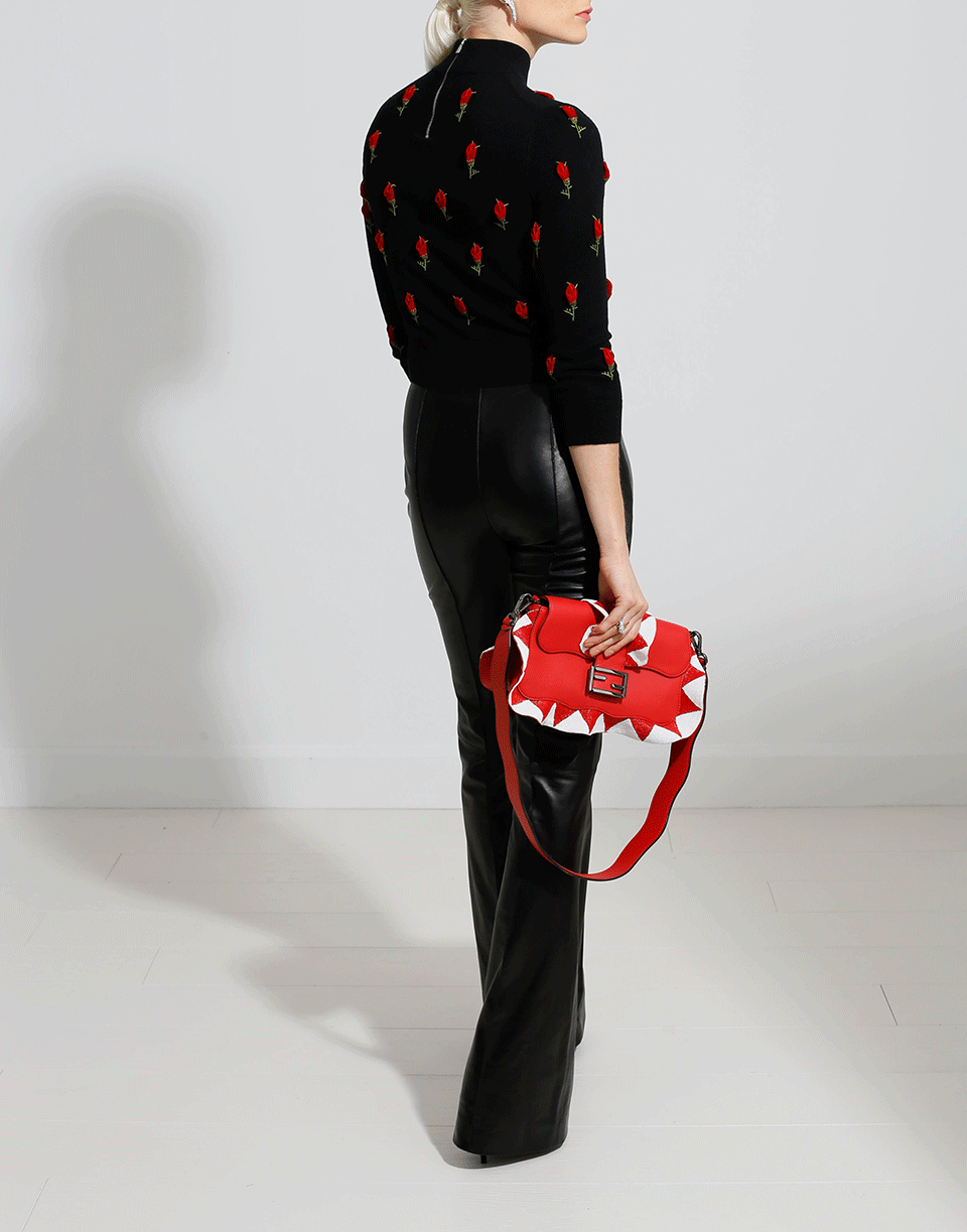 MICHAEL KORS-Rose Embroidered Starlet Sweater-