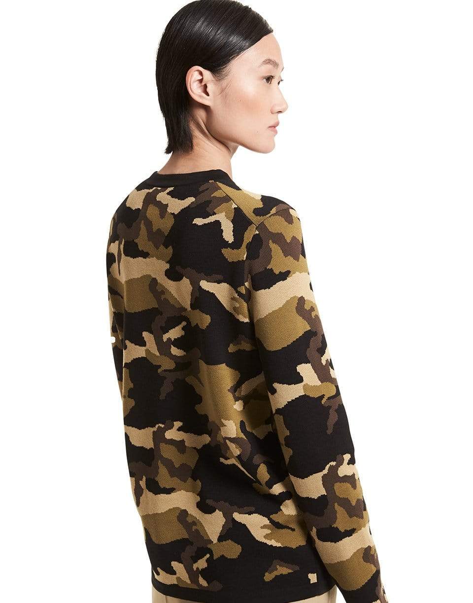 MICHAEL KORS-Camo Pullover Top-