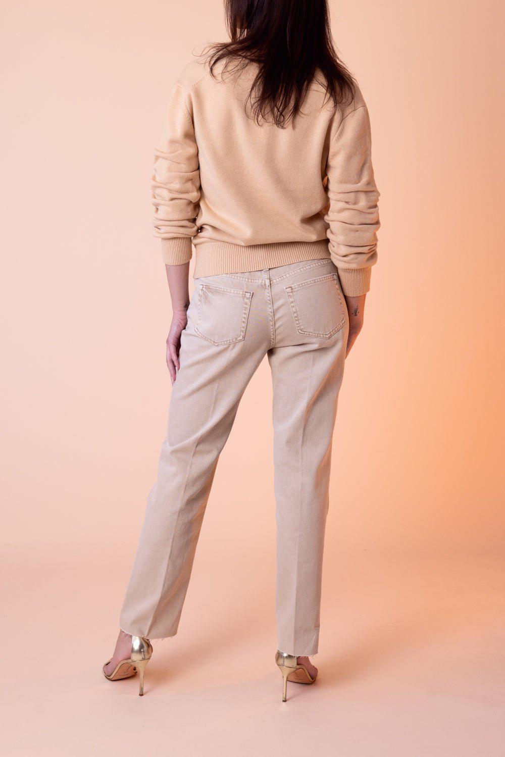 MICHAEL KORS-Crushed Sleeve Sweater - Nude-
