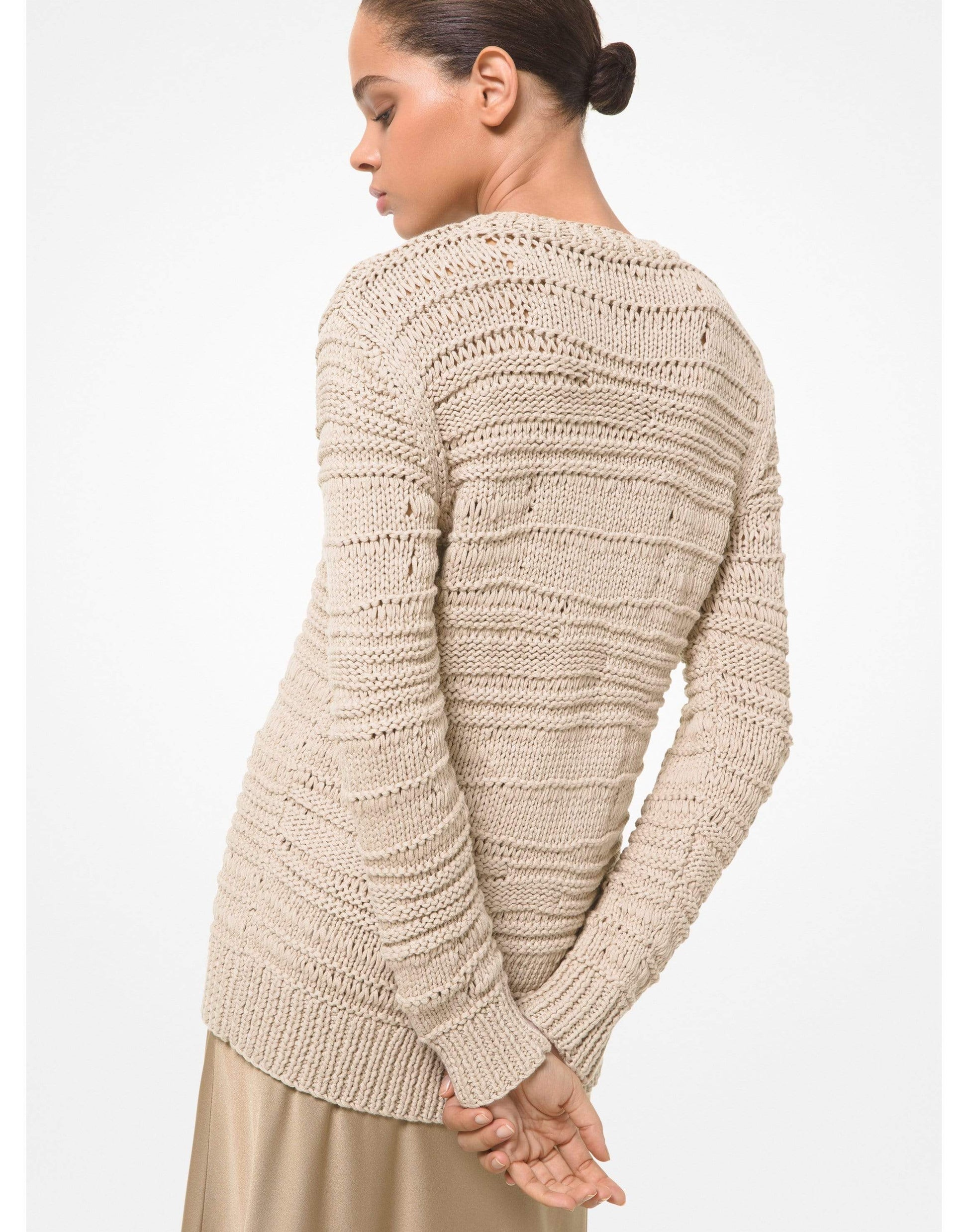MICHAEL KORS-Sand Organic Cotton Sweater-