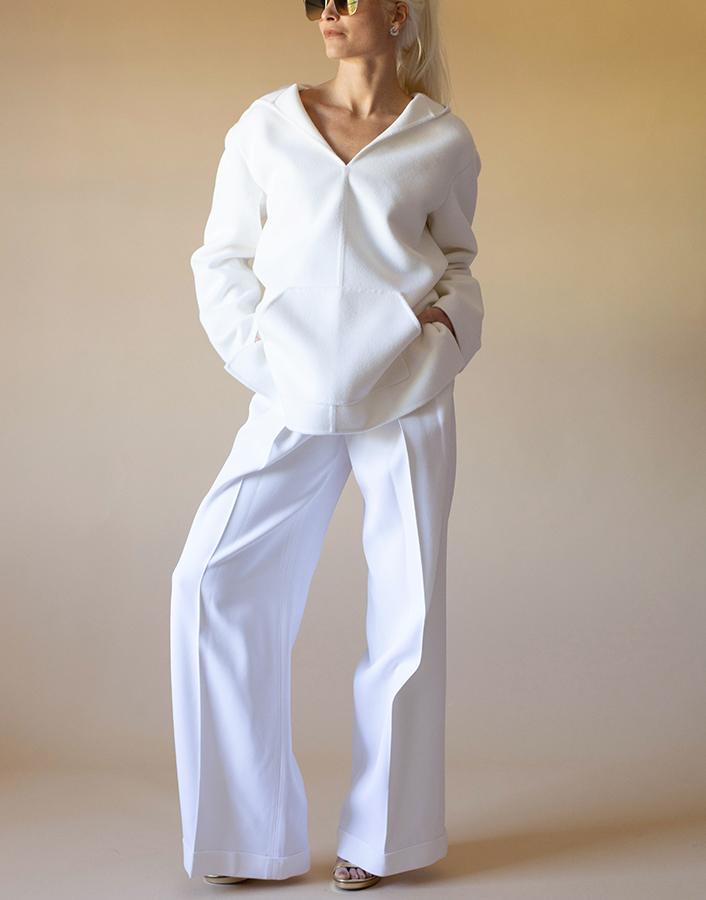MICHAEL KORS-Plush Cashmere Hooded Pullover-