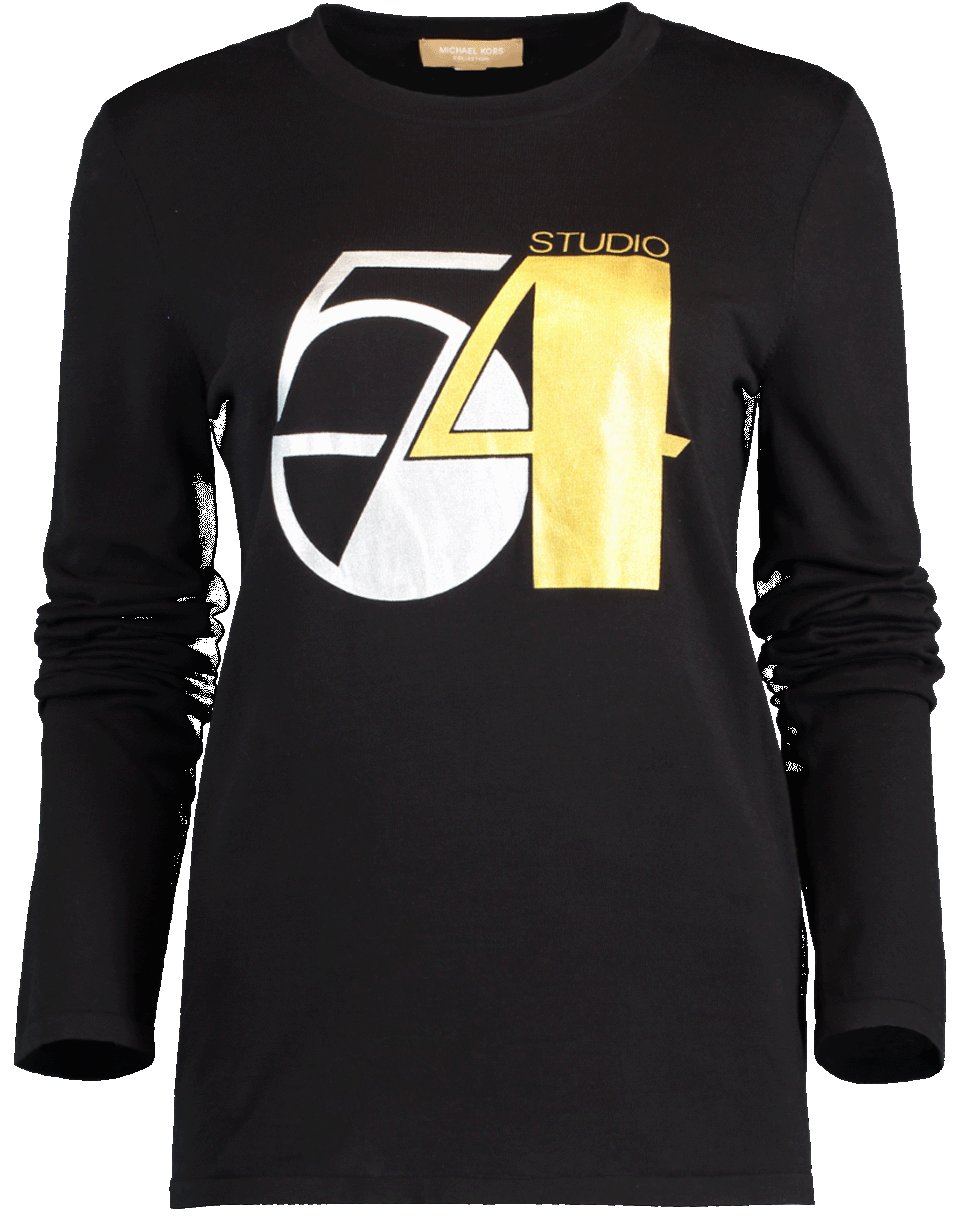 MICHAEL KORS-Studio 54 Cotton Long-Sleeve T-Shirt-