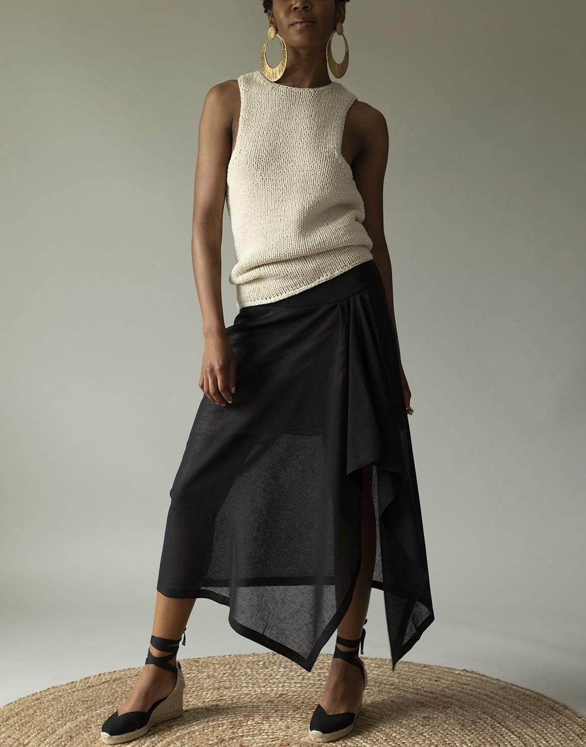 MICHAEL KORS-Ecru Handknit Tank-