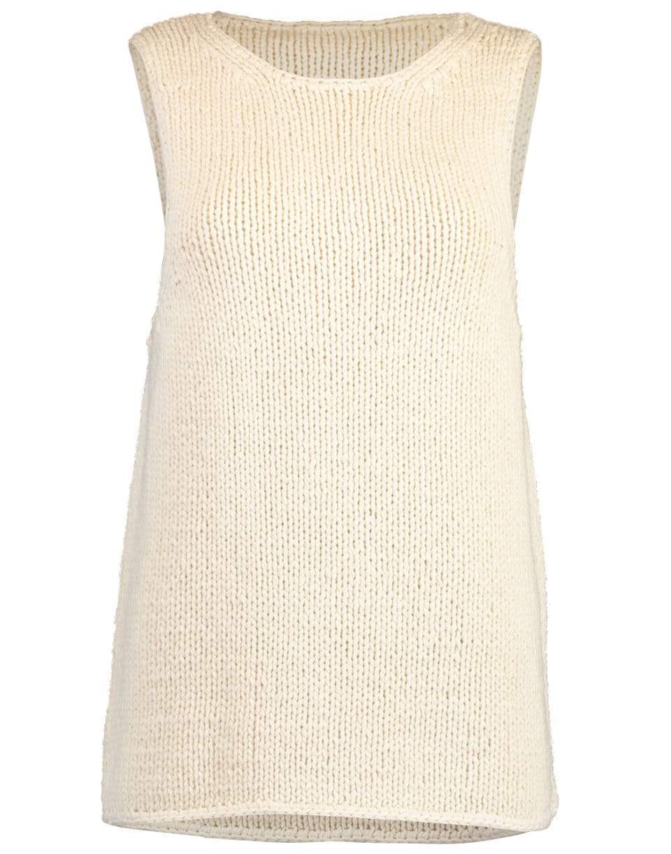 MICHAEL KORS-Ecru Handknit Tank-