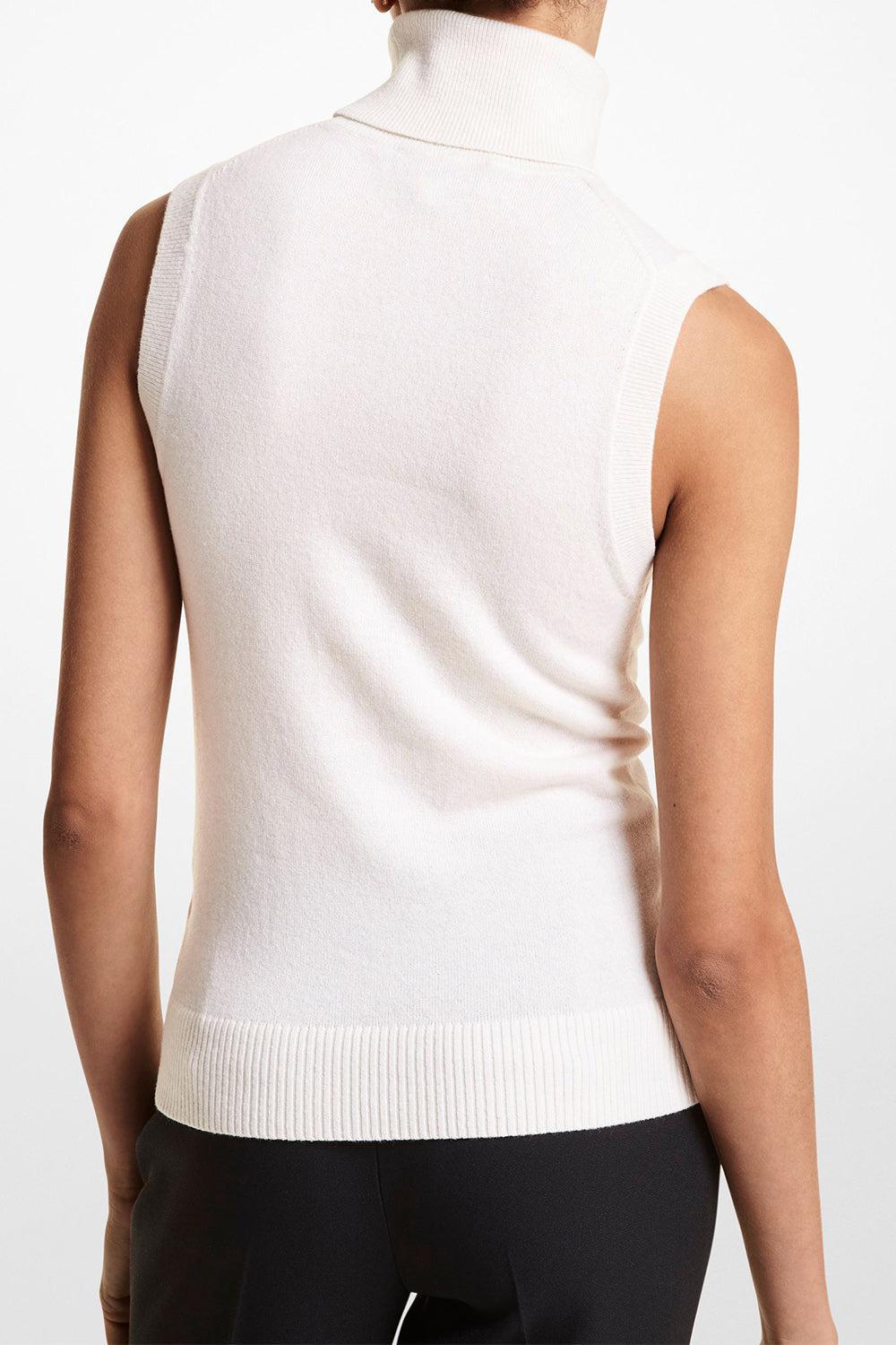 MICHAEL KORS COLLECTION-Sleeveless Turtleneck - Optic White-