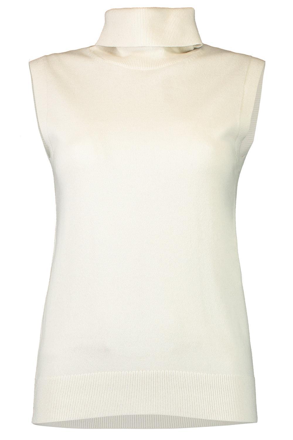 MICHAEL KORS COLLECTION-Sleeveless Turtleneck - Optic White-