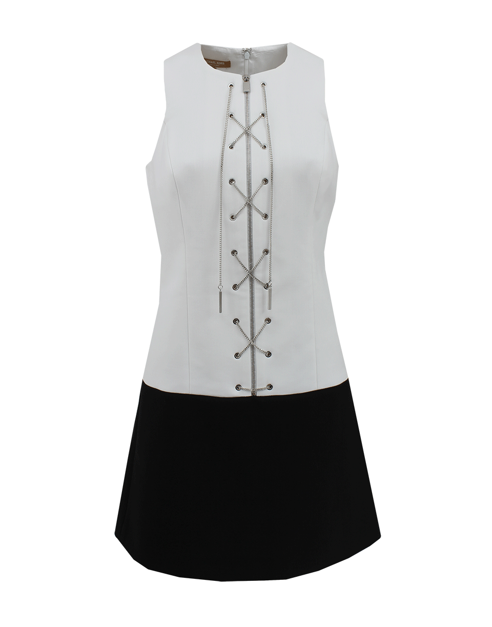 MICHAEL KORS-Color Block Chain Front Tunic-