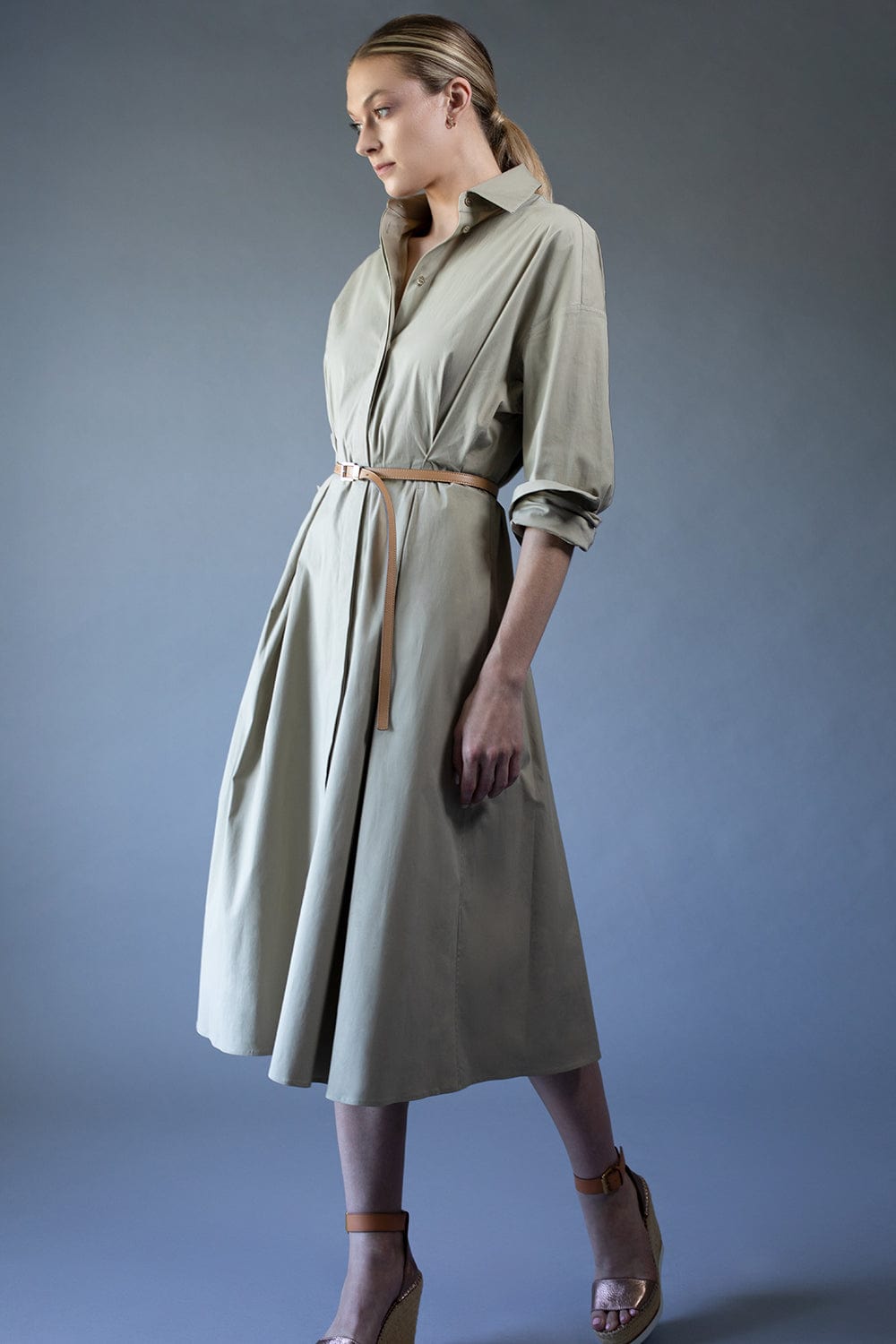 MICHAEL KORS COLLECTION-Solid Belt - Peanut-