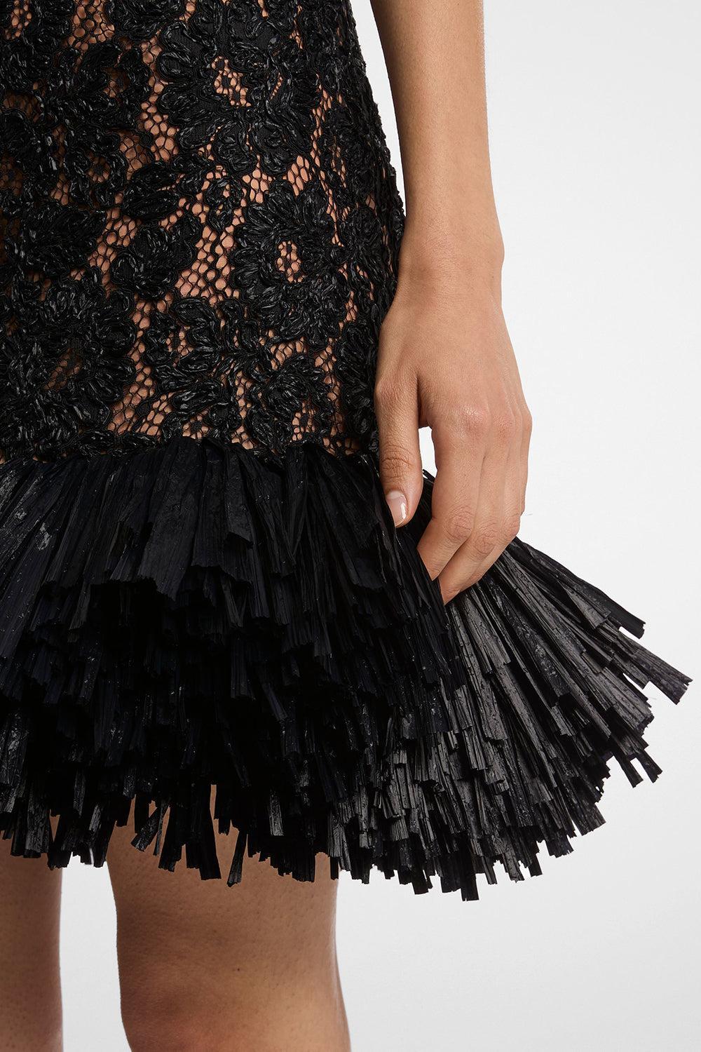 Embroidered Cocktail Shaker Dress-BLACK-4-CLOTHINGDRESSCASUAL-MICHAEL KORS COLLECTION