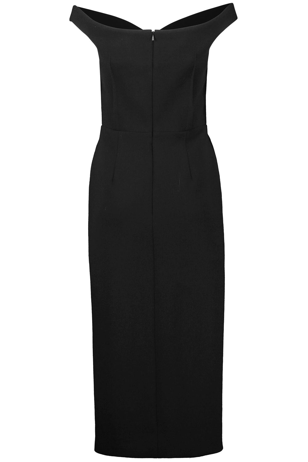 Off Shoulder Sheath Dress-BLACK-4-CLOTHINGDRESSCASUAL-MICHAEL KORS