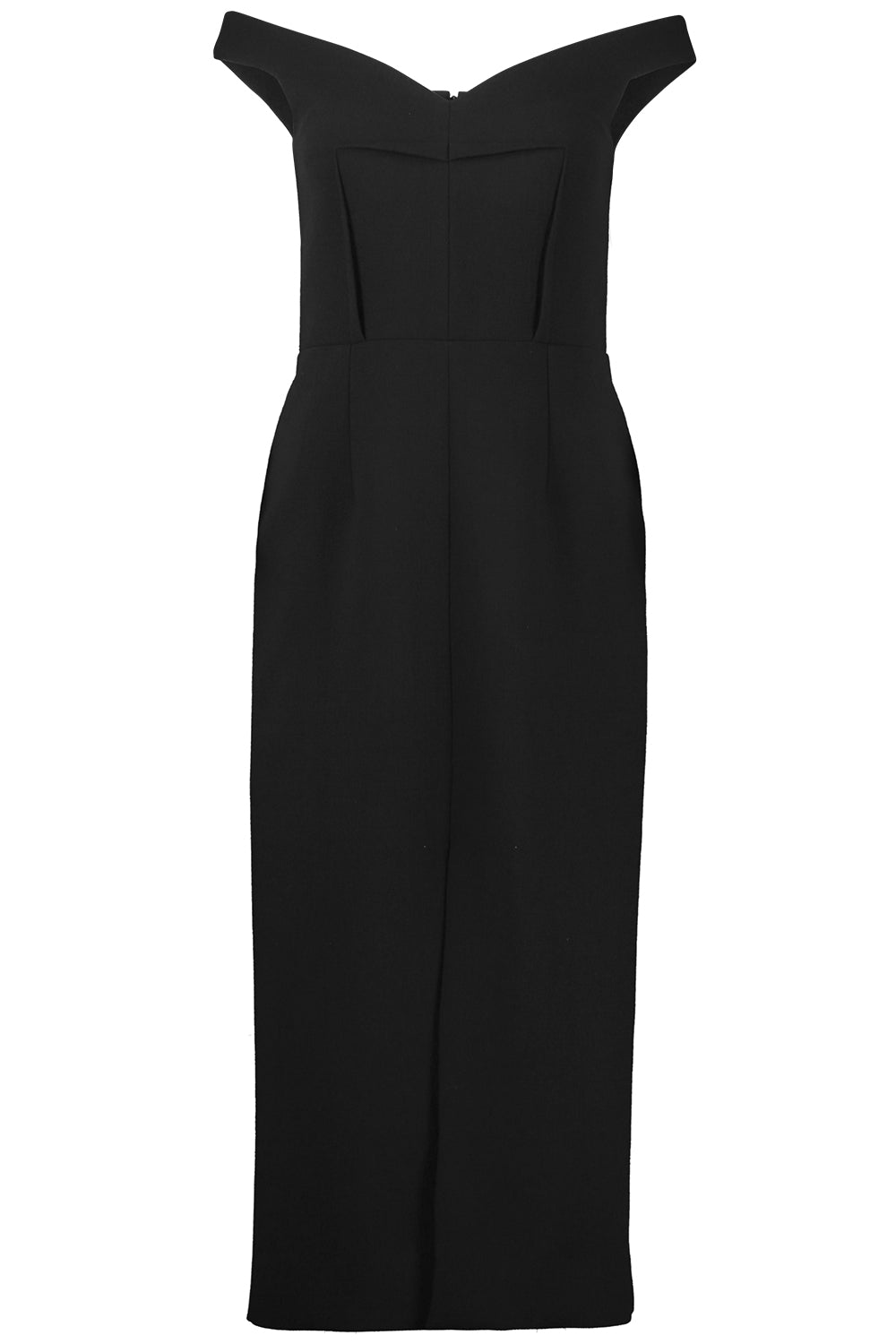 Off Shoulder Sheath Dress-BLACK-4-CLOTHINGDRESSCASUAL-MICHAEL KORS
