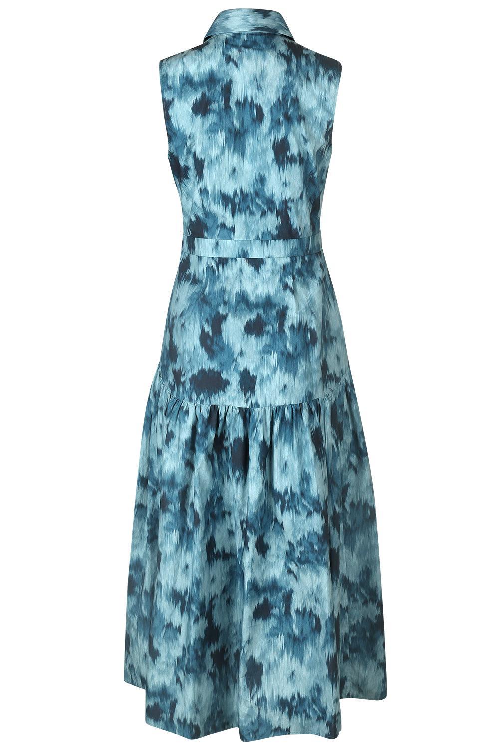 Sleeveless Drop Waist Shirt Dress-GREEN-2-CLOTHINGDRESSCASUAL-MICHAEL KORS COLLECTION
