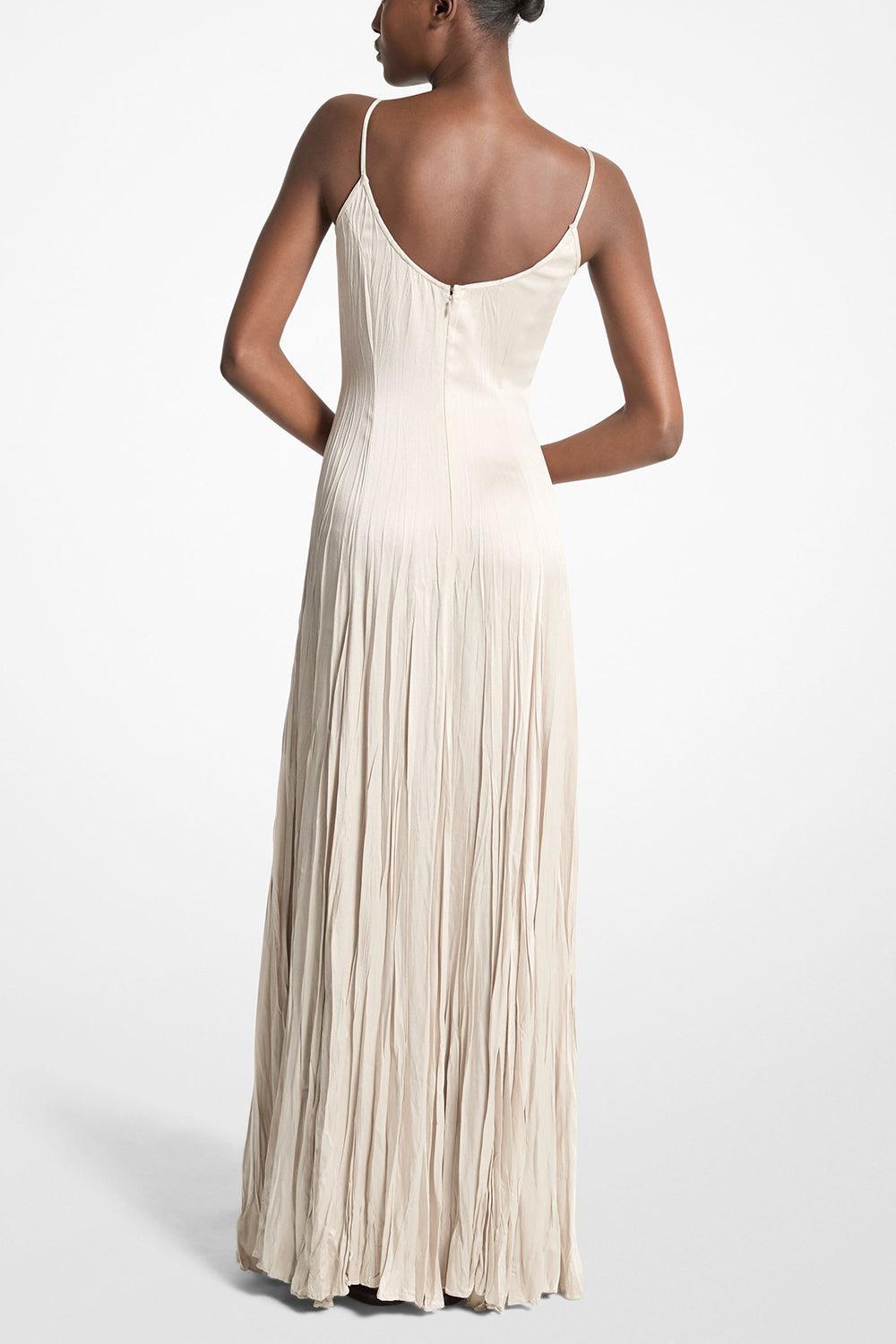 Jamison Maxi Dress-OYSTER-2-CLOTHINGDRESSCOCKTAIL-MICHAEL KORS COLLECTION