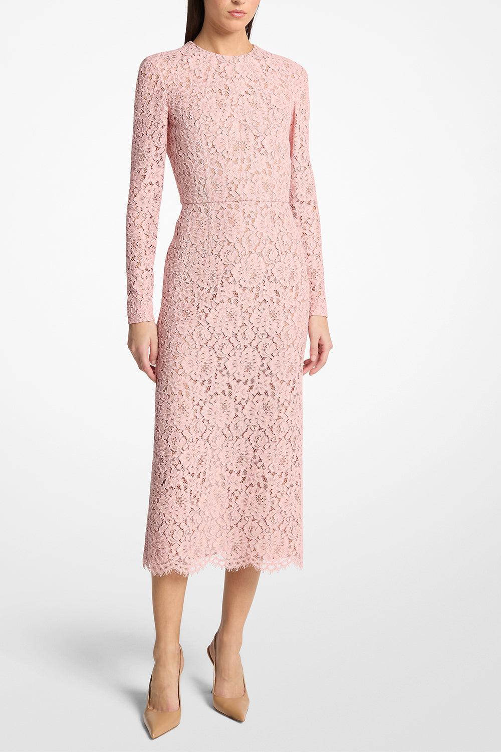 Long Sleeve Sheath Dress-PINK-4-CLOTHINGDRESSCOCKTAIL-MICHAEL KORS COLLECTION