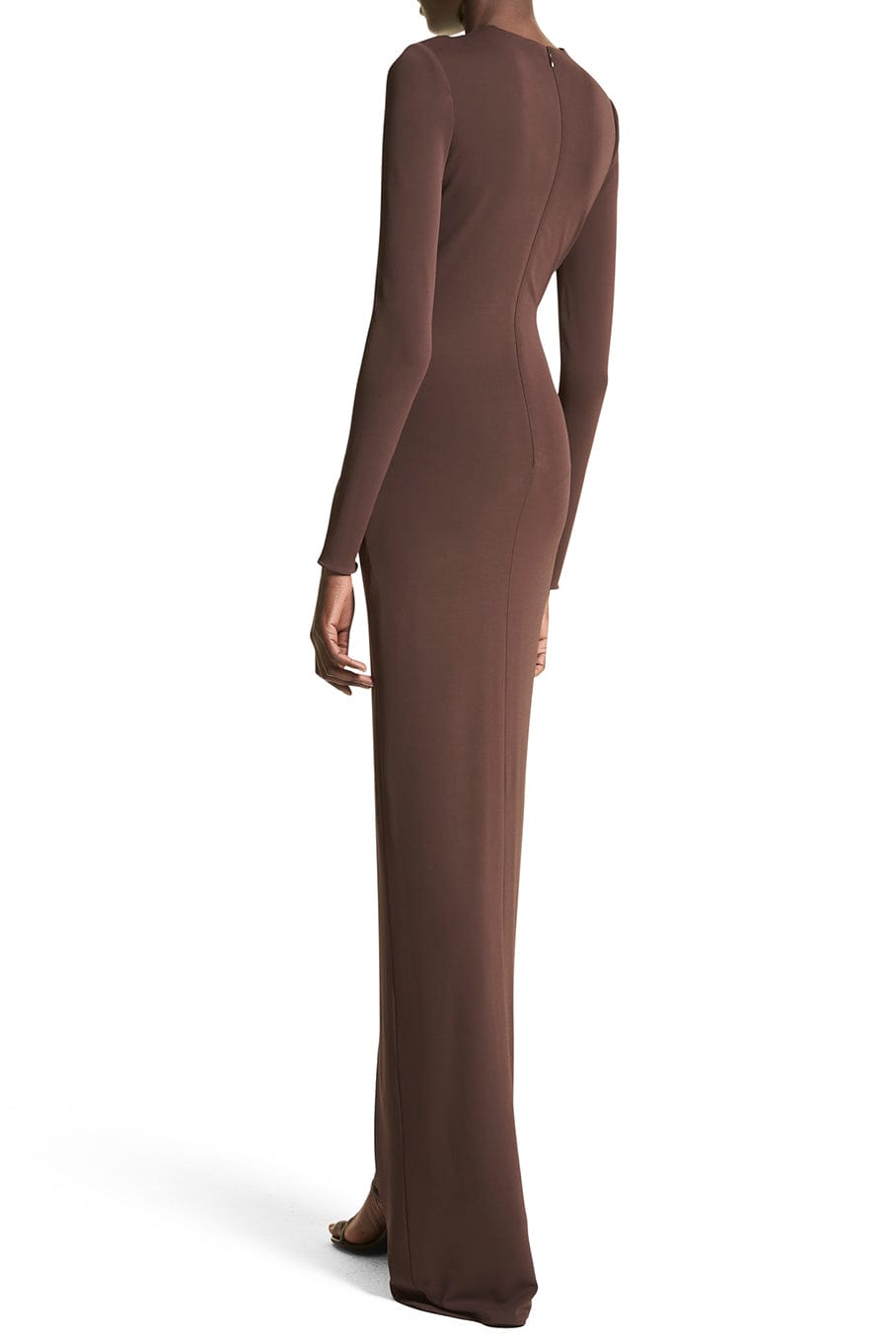 MICHAEL KORS COLLECTION-Ruched Long Sleeve Gown-