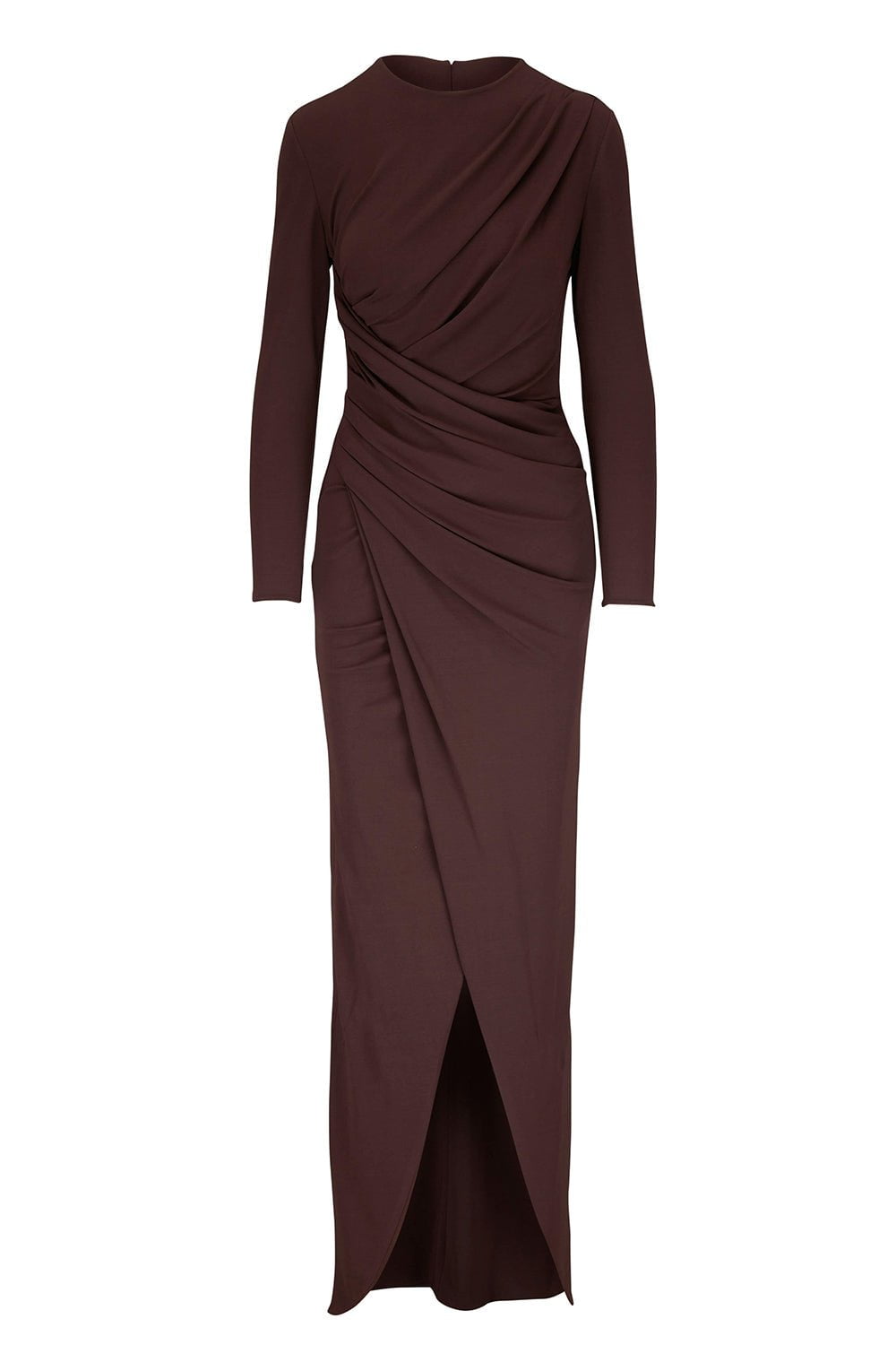 MICHAEL KORS COLLECTION-Ruched Long Sleeve Gown-