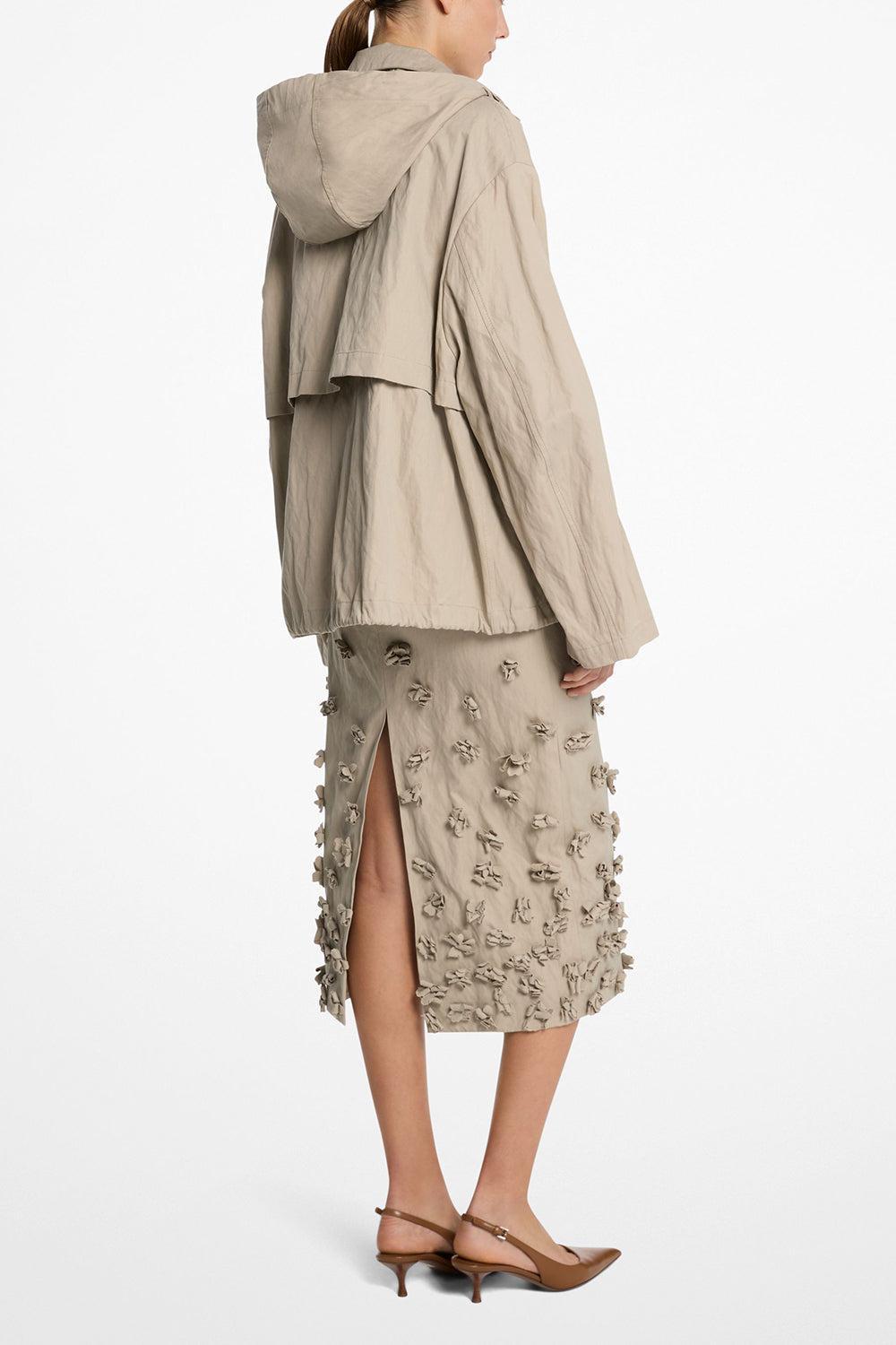Hooded Anorak Jacket-ALMOND-XS-CLOTHINGJACKETCASUAL-MICHAEL KORS COLLECTION
