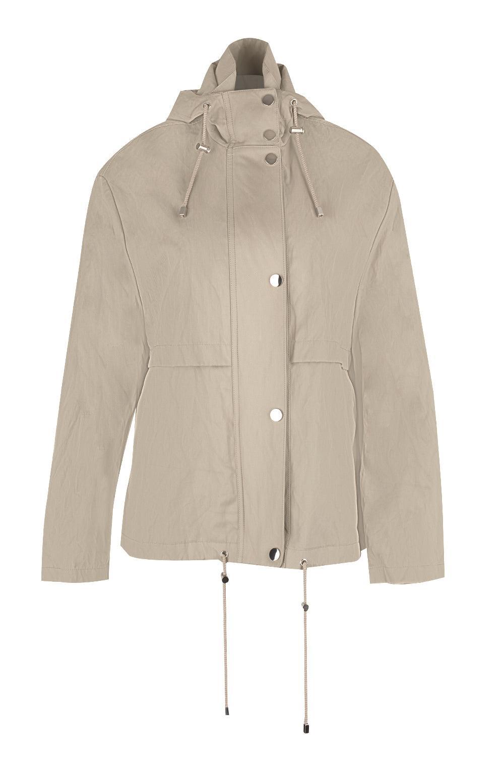 Hooded Anorak Jacket-ALMOND-XS-CLOTHINGJACKETCASUAL-MICHAEL KORS COLLECTION