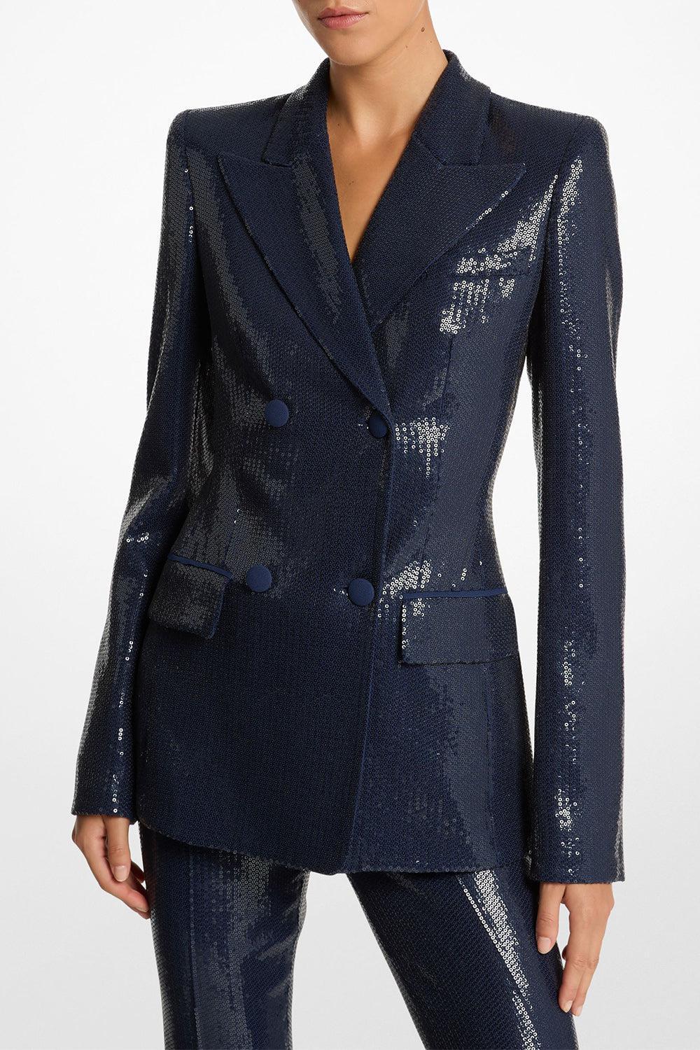 Double Breasted Blazer - Maritime Sequin-MARITIME-4-CLOTHINGJACKETEVENING-MICHAEL KORS