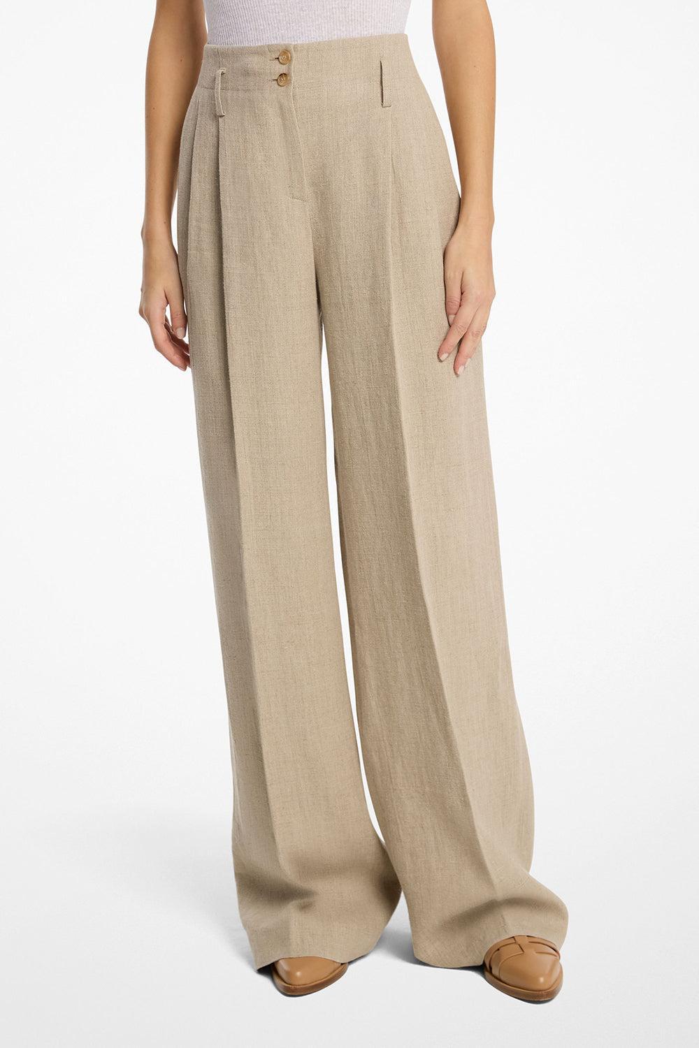 Pleated Trouser-HMPMLNG-2-CLOTHINGPANTCASUAL-MICHAEL KORS COLLECTION