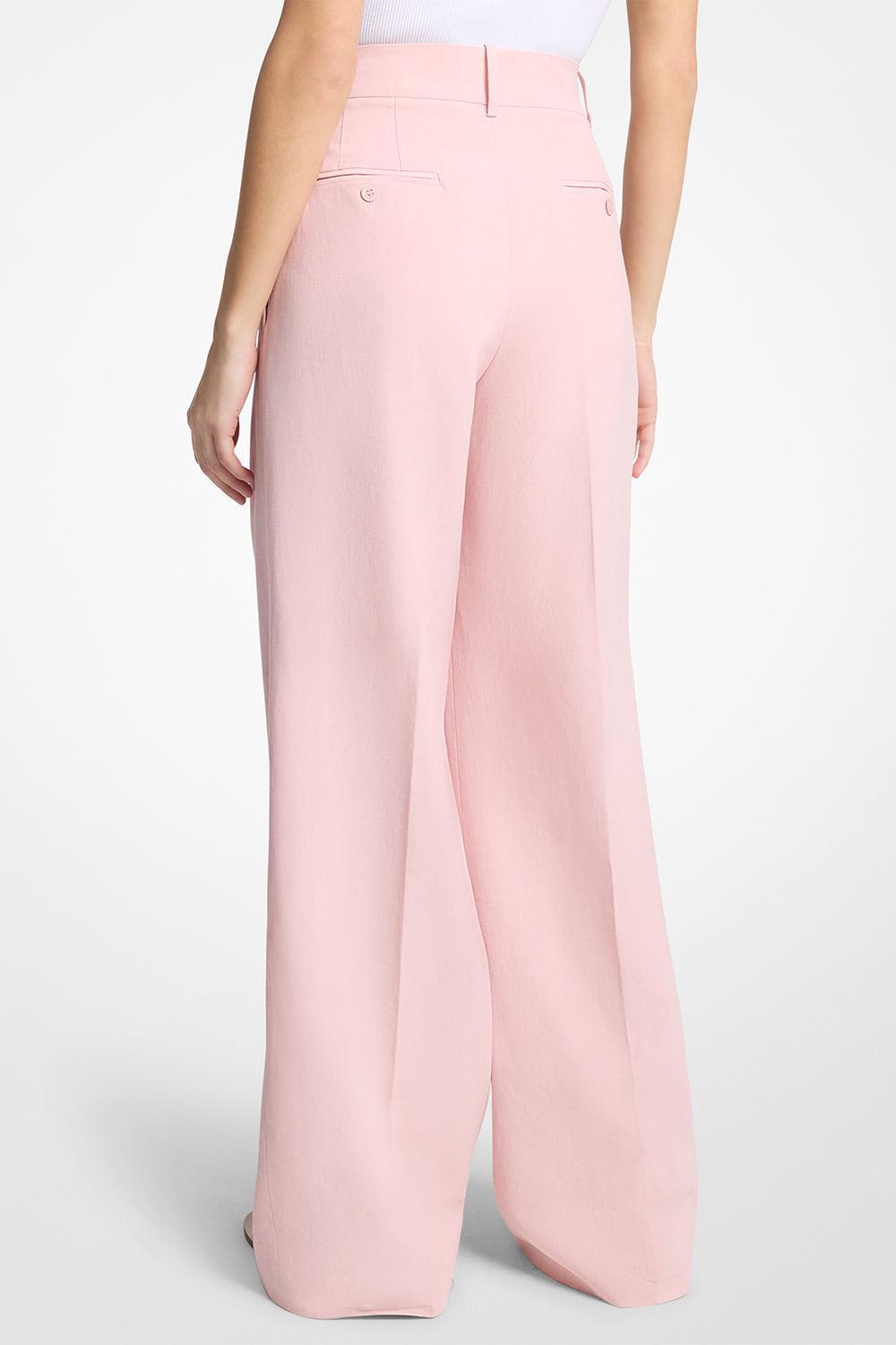 Pleated Slouch Trouser-PINK-4-CLOTHINGPANTWIDE LEG-MICHAEL KORS COLLECTION