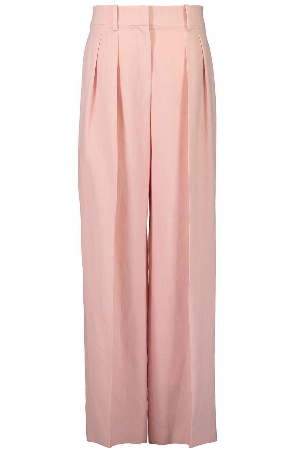 Pleated Slouch Trouser-PINK-4-CLOTHINGPANTWIDE LEG-MICHAEL KORS COLLECTION