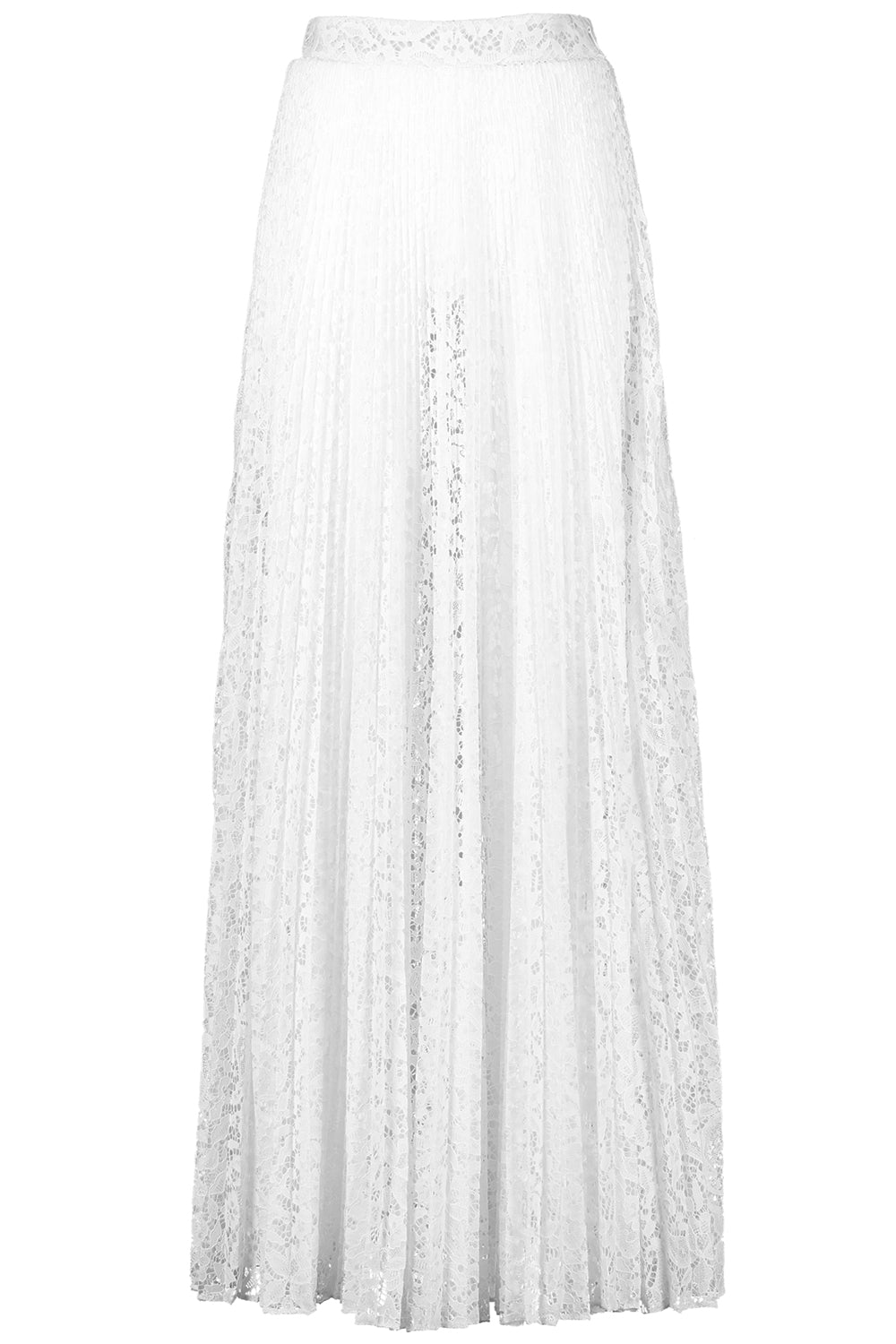 Pleated Maxi Skirt-OPTIC WH-0-CLOTHINGSKIRTMAXI-MICHAEL KORS COLLECTION