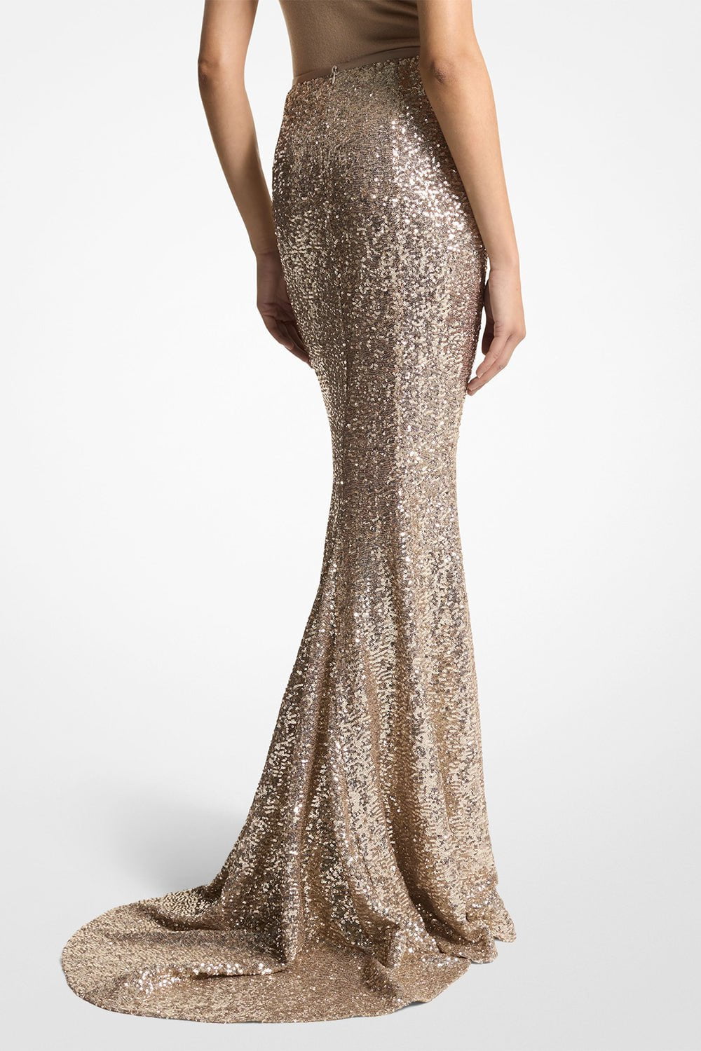 MICHAEL KORS COLLECTION-Embroidered Fishtail Skirt-