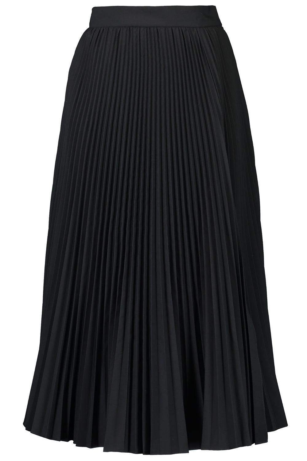 Pleated Slit Skirt-BLACK-0-CLOTHINGSKIRTMIDI-MICHAEL KORS COLLECTION