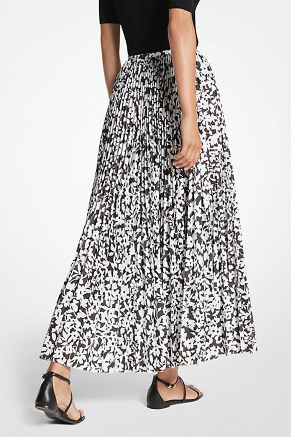 MICHAEL KORS COLLECTION-Floral Pleated Skirt-