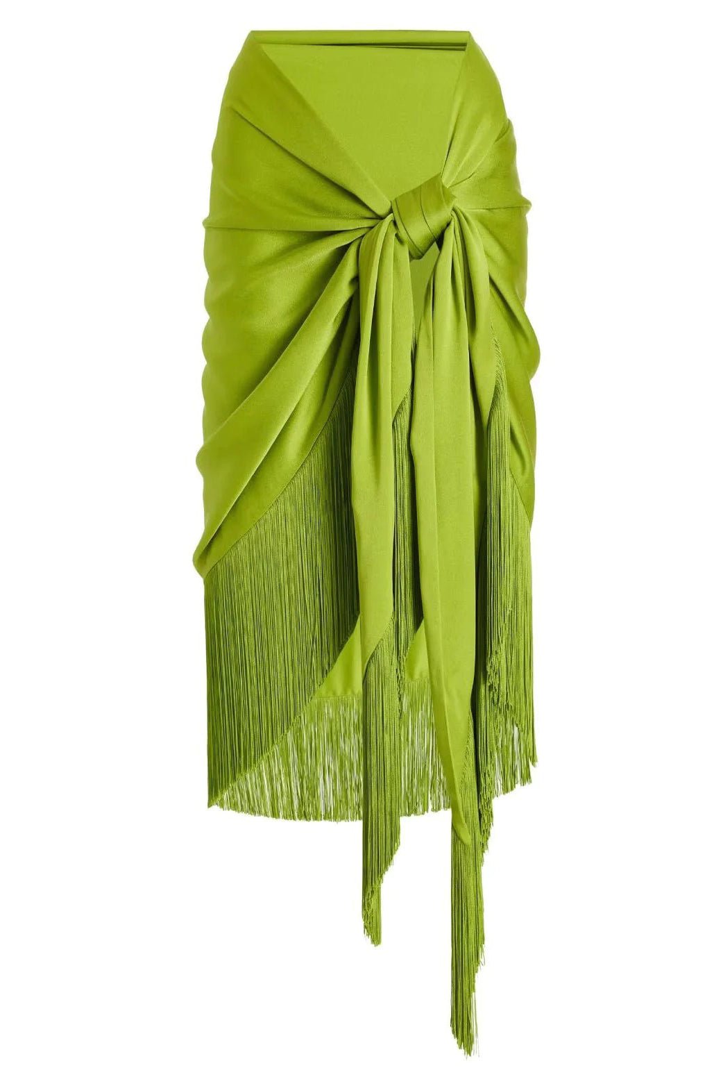MICHAEL KORS COLLECTION-Fringe Sarong Skirt-LIME