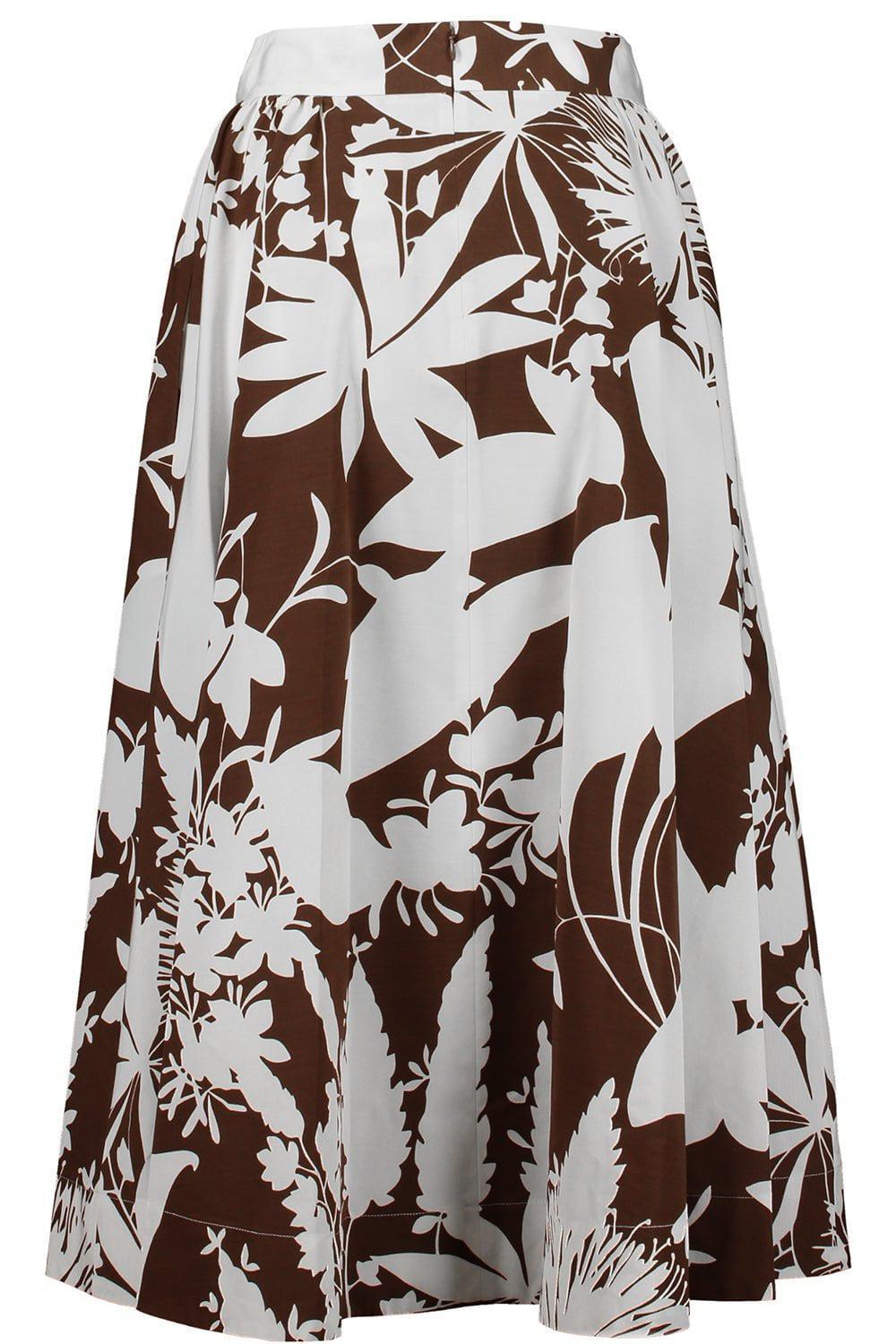 MICHAEL KORS COLLECTION-Shadow Floral Midi Skirt-