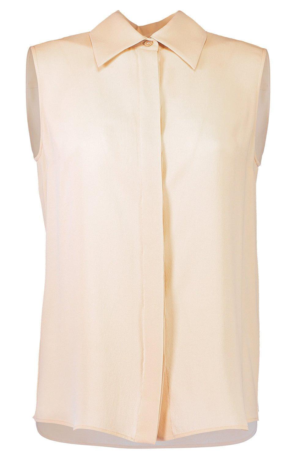 MICHAEL KORS COLLECTION-Sleeveless Hansen Shirt - Nude-