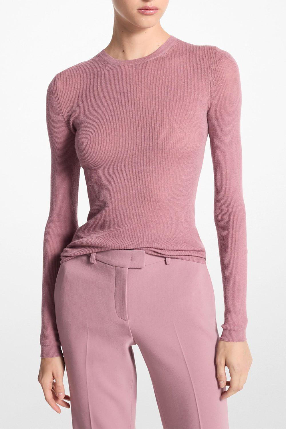MICHAEL KORS COLLECTION-Hutton Pullover - Mauve-