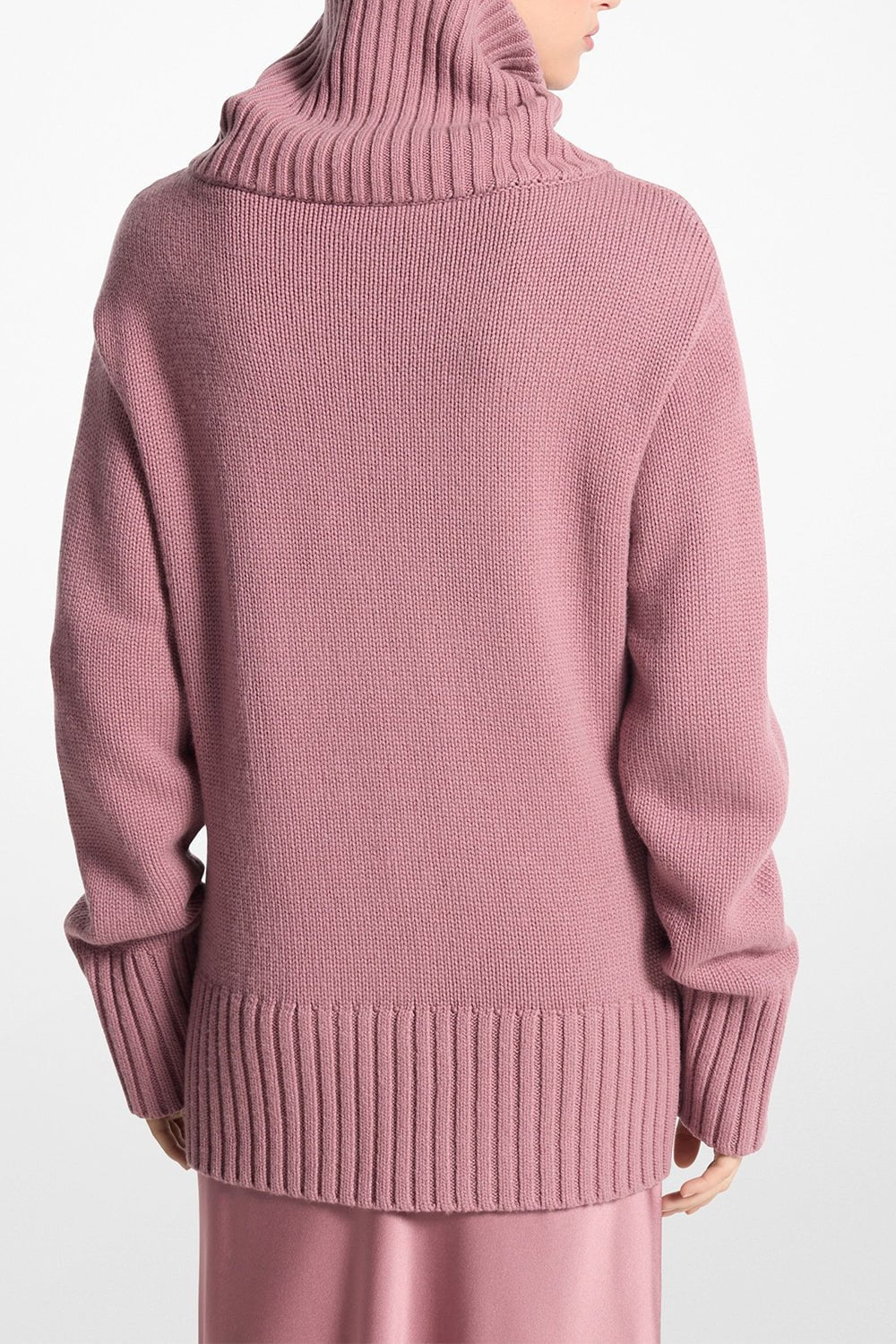 MICHAEL KORS COLLECTION-Oversized Turtleneck Pullover - Mauve-