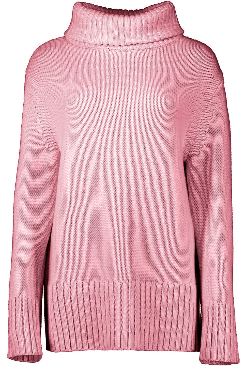 MICHAEL KORS COLLECTION-Oversized Turtleneck Pullover - Mauve-